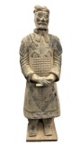 Heavy Terracotta Chinese Standing Male Warrior Sculpture