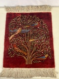 Fringed Arabian/Turkish Rug with Tree of Life, Full of Birds