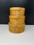 3 Reproduction Wooden Shaker Boxes in Graduated Sizes
