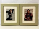 Pair of Matching Frames with Photographs of Young Boy and Older Woman