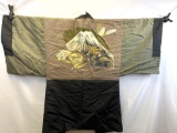 Vintage Authentic Kimono with Embroidery of Mt. Fuji on Back