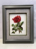 Shadow Box Framed Porcelain or China 3D Rose by Mary LaPierre