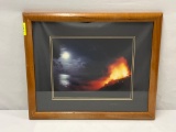 Framed Photographic Print of Fire, Signed G. Brad Lewis