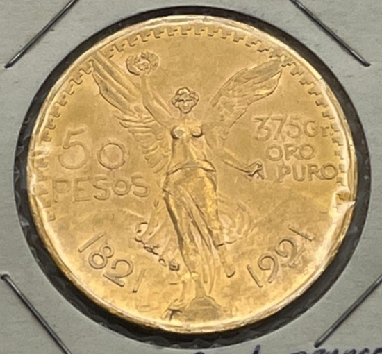 Mexican 50 Peso Gold Coin, 1921