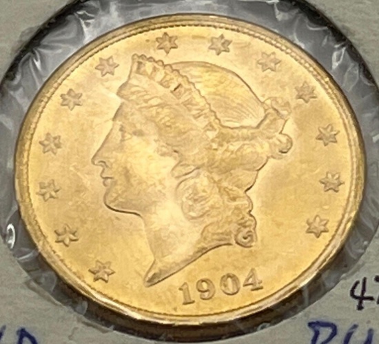 1904-S Liberty Double Eagle, $20