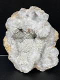 Keokuk Geode with Kaolinite Coating and Calcite & Crystal interior