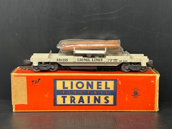 Lionel No. 336155 Operating Log Dump Car with Logs with Box