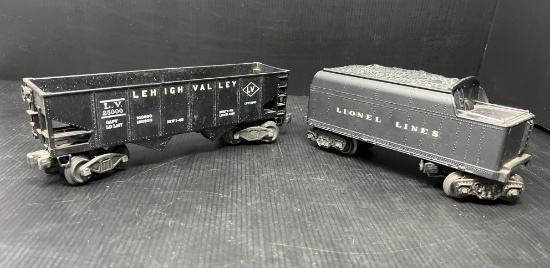 Lionel Coal Car and Lehigh Valley 6176 Hopper