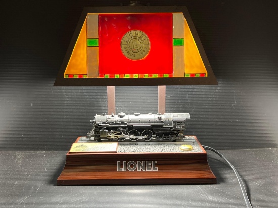 Lionel Hudson 700E Locomotive Table Lamp with Lionel Logo on Shade