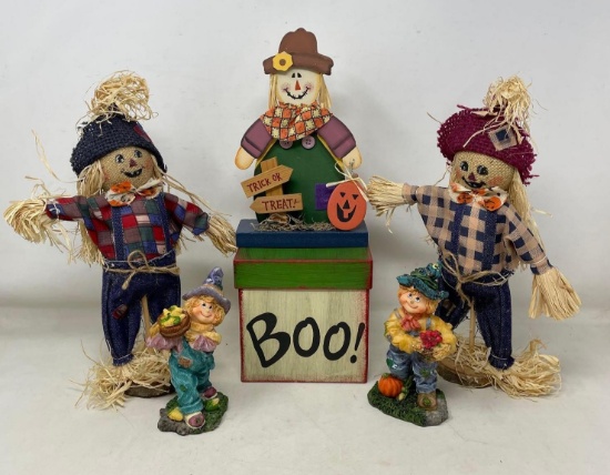 Scarecrow Lot- 5 Figures, "Boo" Box