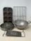 Metal Grater, Cake Pan, Colander, Muffin Tin & Cooling Rack