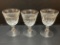 3 Swirled Glass Fostoria Goblets