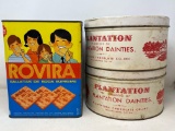 2 Plantation Dainties and Rovira Tins