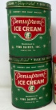 2 Antique/Vintage Pensupreme Ice Cream Tins
