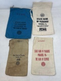 Vintage Antique Bank Bags, State Bank of Paradise