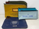 Vintage Night Deposit and Zippered Bank Bags- Fulton Bank, Farmer's National Bank