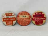 Pennsylvania Resident Citizens Fishing Licenses- 1957, 58, 59