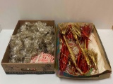 Vintage Garlands- Tinsel, Plastic Beads and Tinsel Hangers