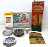 Miscellaneous Lot- Includes Sweetheart Drinking Cups, Mendets, Tart Tins, Metal Tongs