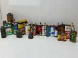 Grouping of Household, Machine & Sewing Machine Oil Tins, Renuzit Spot, Rifle Bore Cleaner Remover,