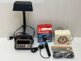 Spartus & Other Alarm Clocks, Desk Lamp, Power Cord, Microphone, The Traveler Outlet Plugs