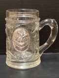 2 Glass Steins- One with Pewter 