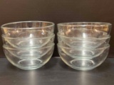 6 Clear Glass Soup/Cereal Bowls