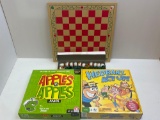 Games- Apples to Apples, Hedbanz- Act Up!, Checkerboard & Playing Pieces
