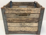 Wood Slat & Metal Crate 