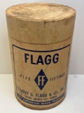 Flagg Pipe Fittings Cardboard Barrel with Lid, Stowe PA