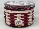 Longaberger 2009 Tree Trimming Collection Peppermint Twist w/ Liner, Protector, Tie On & Wooden Lid
