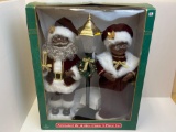 Animated Mr. & Mrs. Claus 3 Piece Set with Box