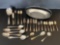 Silver Plate Lot- Flatware in Various Patterns, Including Serving Pieces and Oval Handled Tray