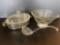 Glass Punch Bowl with Ladle, Lidded Glass Vegetable Dish with Aluminum Frame