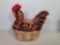 Ceramic Rooster / Hen on Nest