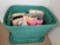 20 Gallon Green Tote with Fabric Cuts- Various Types and Sizes