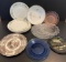Grouping of Plates- China, Clear & Colored Glass, Souvenir and China Bowl