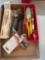 Miscellaneous Tools Lot- Scissors, Putty Knife, Wrench, Paint Brushes, Reversible Impact Driver, Etc