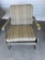 Aluminum Frame Porch Chair with Striped Cushions