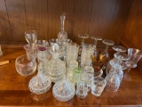 Glassware Grouping- Candy Dishes, Drinkware, Bells, Figures, Bowls, Cruet