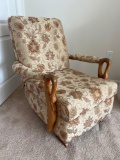 Upholstered Rocker with Wooden Arms