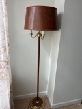 Brass & Metal Floor Lamp with Shade