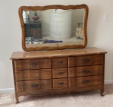 9-Drawer Triple Dresser with Mirror