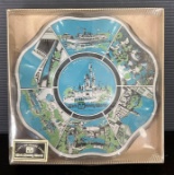 Glass Walt Disney World Souvenir Plate with Original Box
