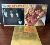 3 Record Albums- Meet the Beatles, the Monkees and Grand Funk We're an American Band