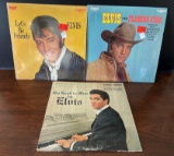 3 Elvis Record Albums- Let's Be Friends, Elvis the Flaming Star and His Hand in Mine