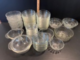 Clear Glass Grouping- Glass Baking Dishes (One with Lid), Various Bowls