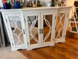 4 Door Console Cabinet with Mirrored Front