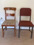 2 Side Chairs- Wooden and Metal