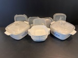 Corning Ware Casserole Dishes with Glass & Plastic Lids